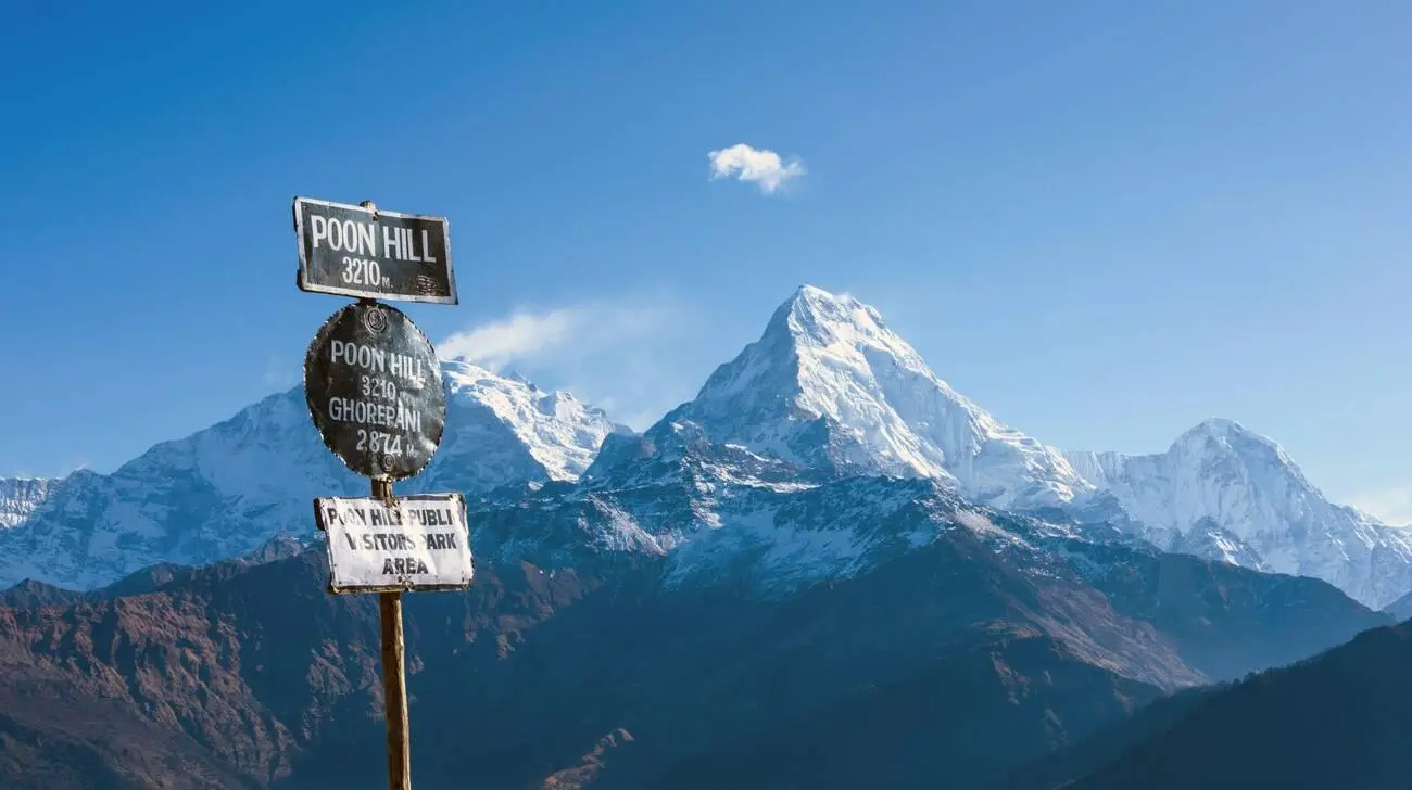 Poon Hill view point in Ghorepani, Nepal